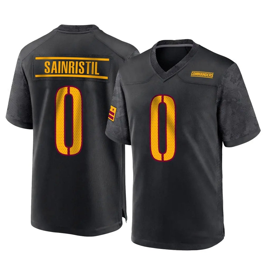 Custom #0 Black WAS Football Shirt Top