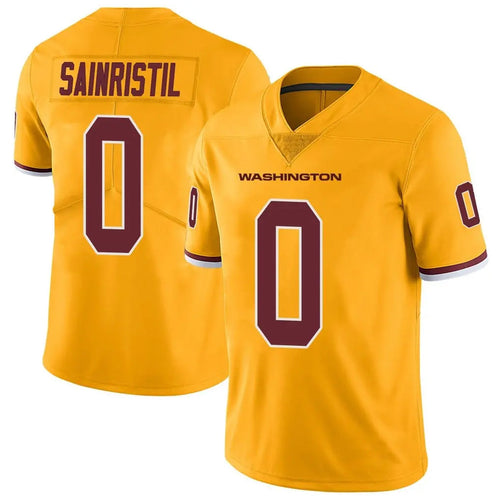Custom #0 Gold WAS Football Shirt Top