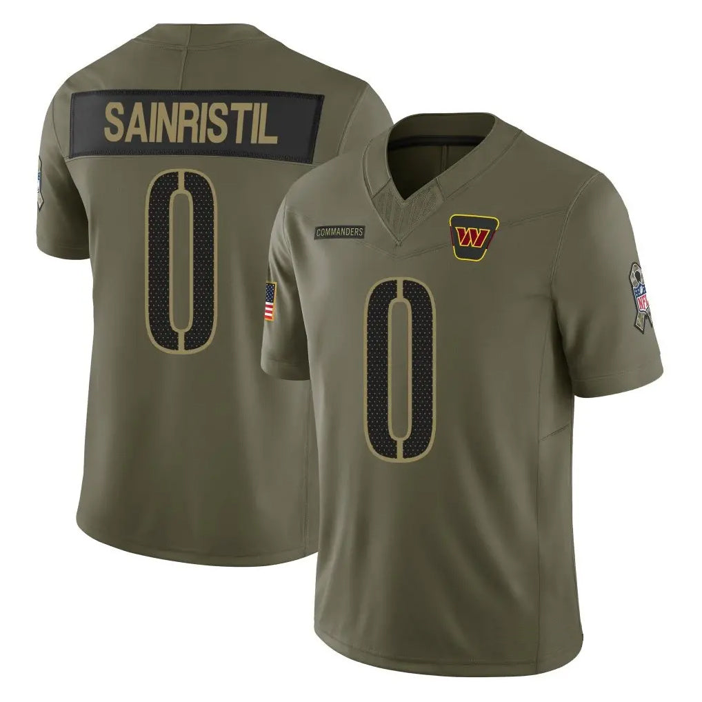 Custom #0 Olive WAS Football Shirt Top