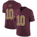 Custom #10 Burgundy WAS Football Shirt Top