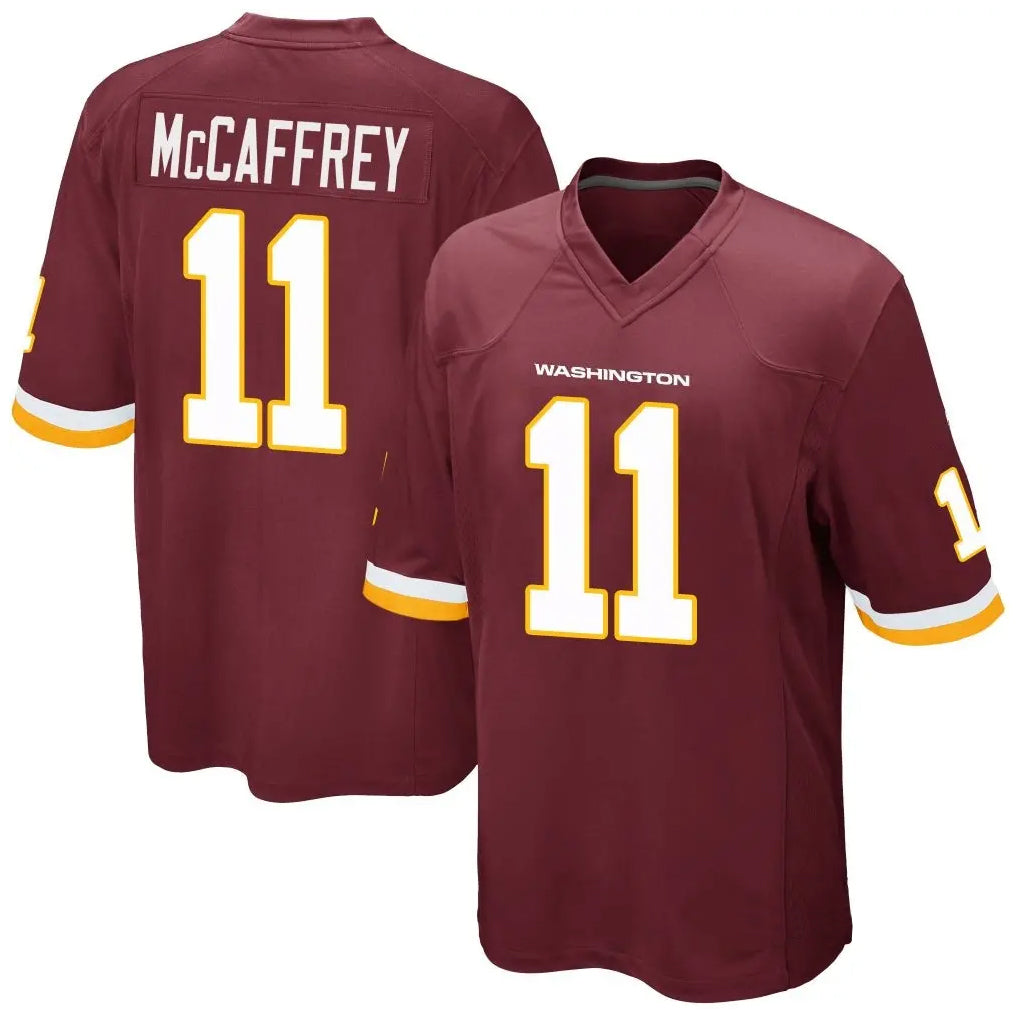 Custom #11 Burgundy WAS Football Shirt Top