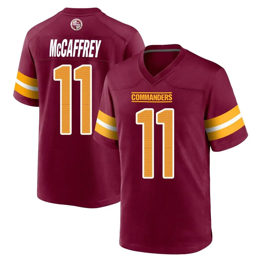 Custom #11 Burgundy WAS Football Shirt Top