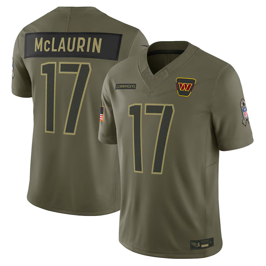 Custom #17 Olive WAS Football Shirt Top