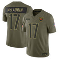 Custom #17 Olive WAS Football Shirt Top