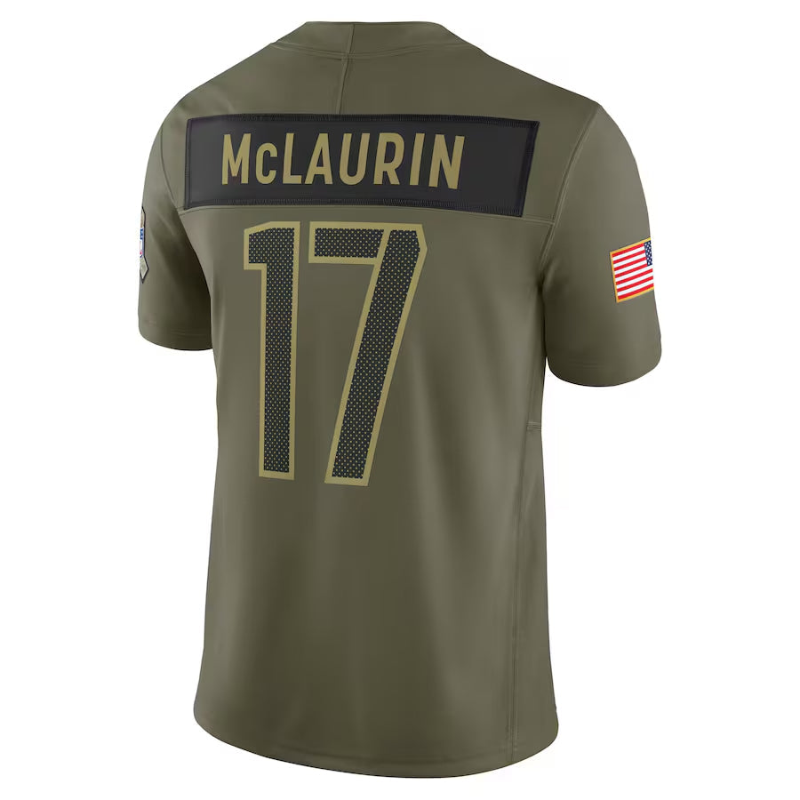 Custom #17 Olive WAS Football Shirt Top