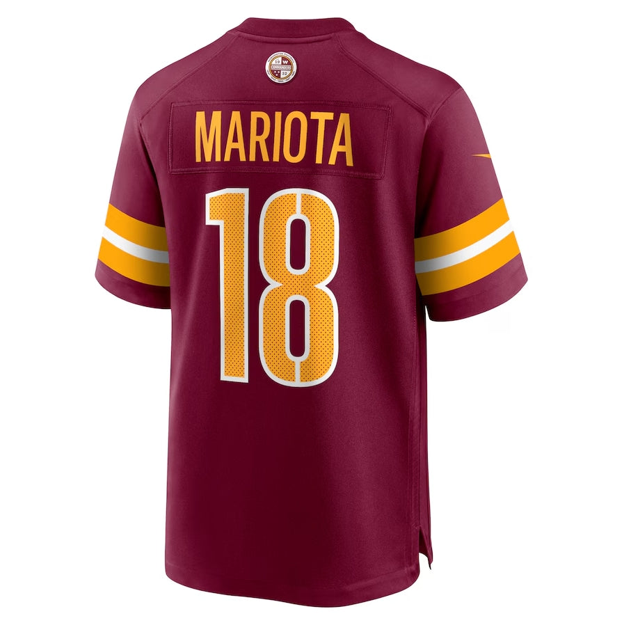 Custom #18 Burgundy WAS Football Shirt Top