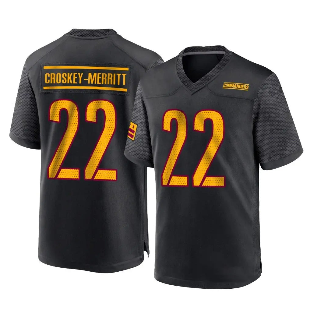 Custom #22 Black WAS Football Shirt Top