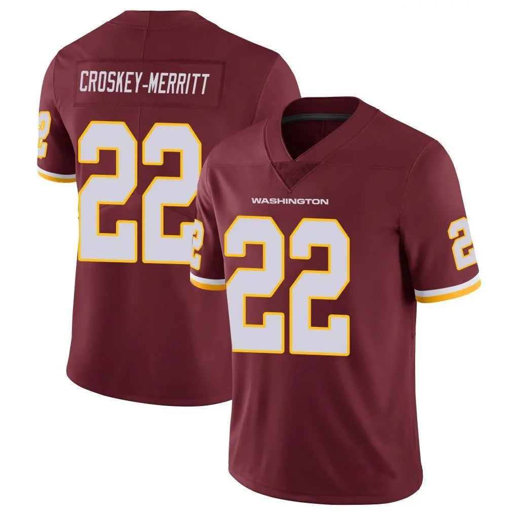 Custom #22 Burgundy WAS Football Shirt Top