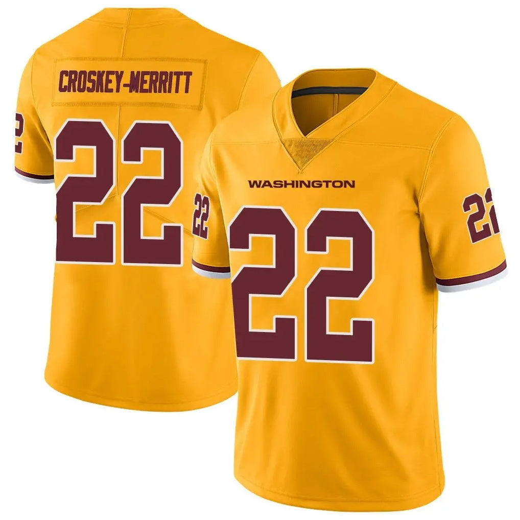 Custom #22 Gold WAS Football Shirt Top