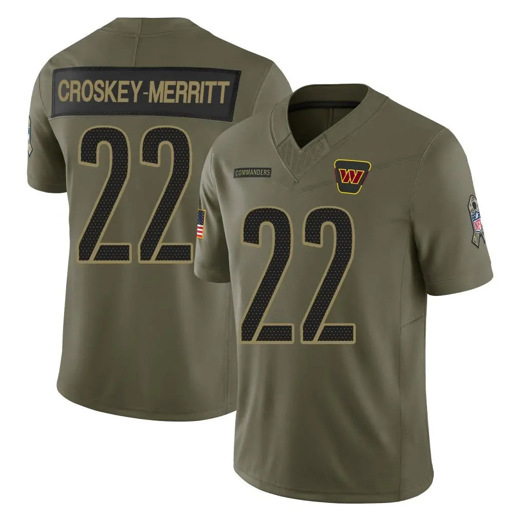 Custom #22 Olive WAS Football Shirt Top