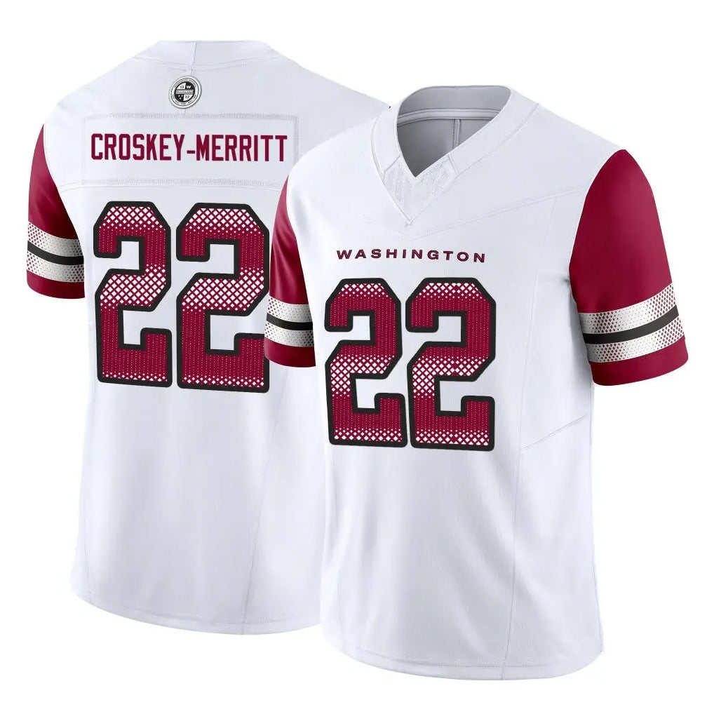 Custom #22 White WAS Football Shirt Top