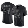 Custom #24 Black WAS Football Shirt Top