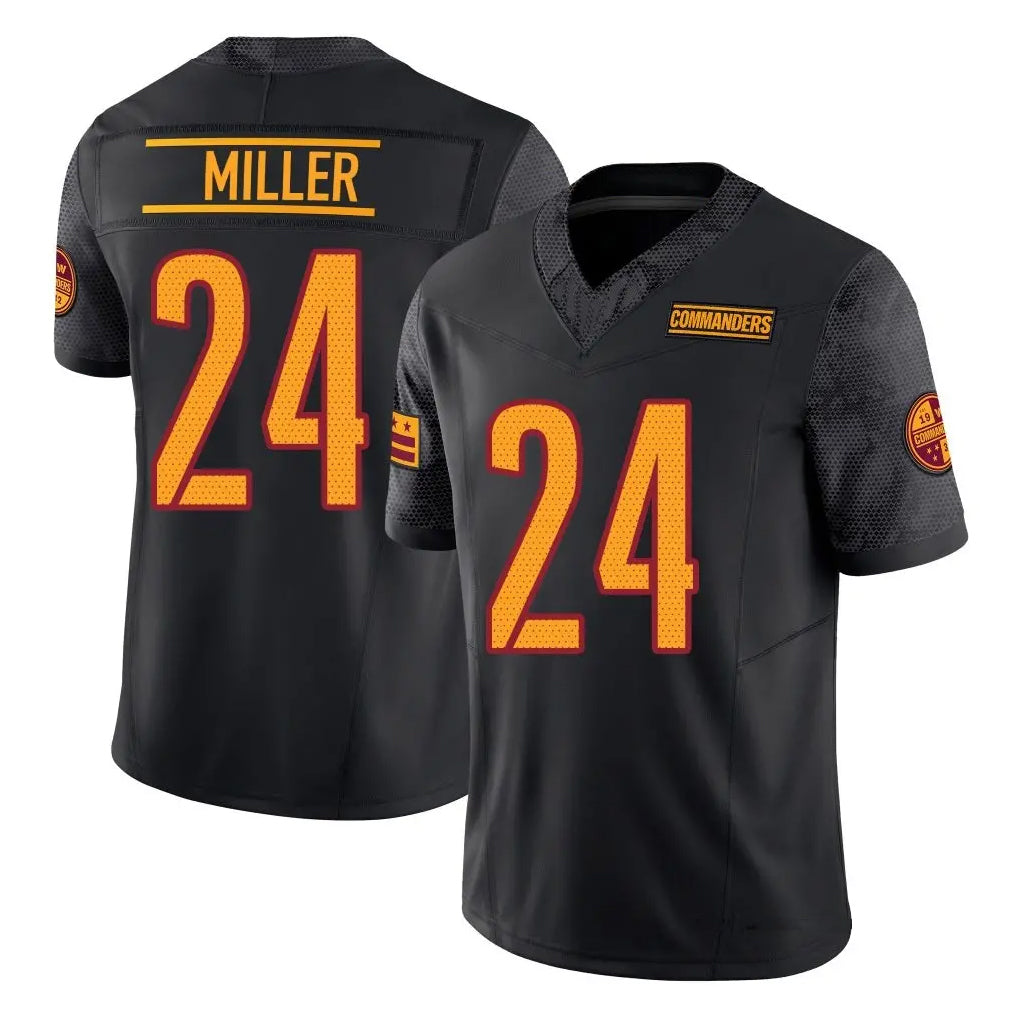 Custom #24 Black WAS Football Shirt Top