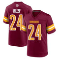 Custom #24 Burgundy WAS Football Shirt Top