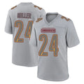 Custom #24 Gray WAS Football Shirt Top