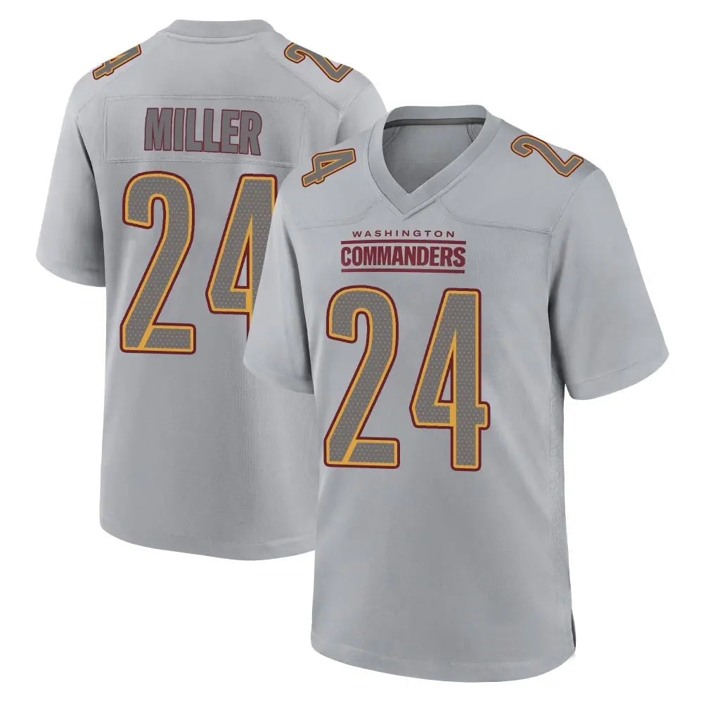 Custom #24 Gray WAS Football Shirt Top