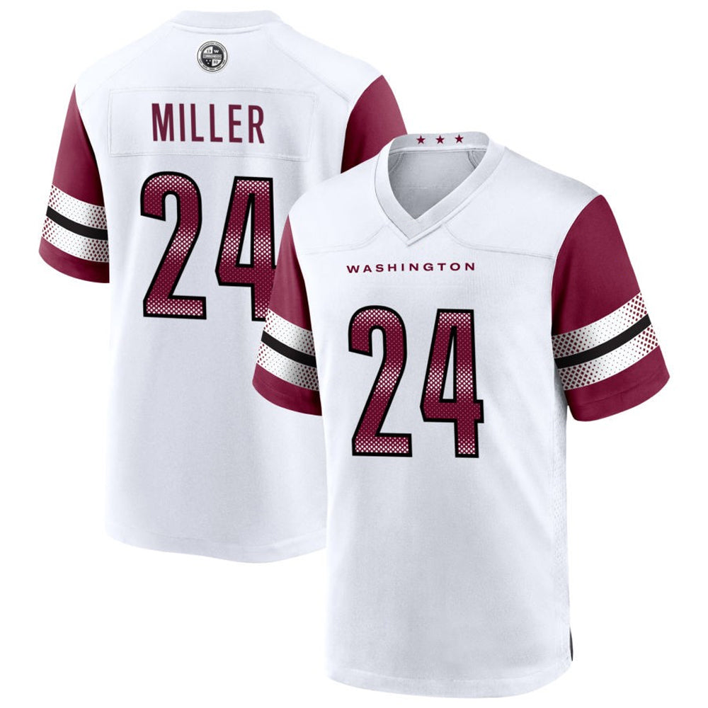 Custom #24 White WAS Football Shirt Top
