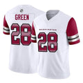 Custom #28 White WAS Football Shirt Top