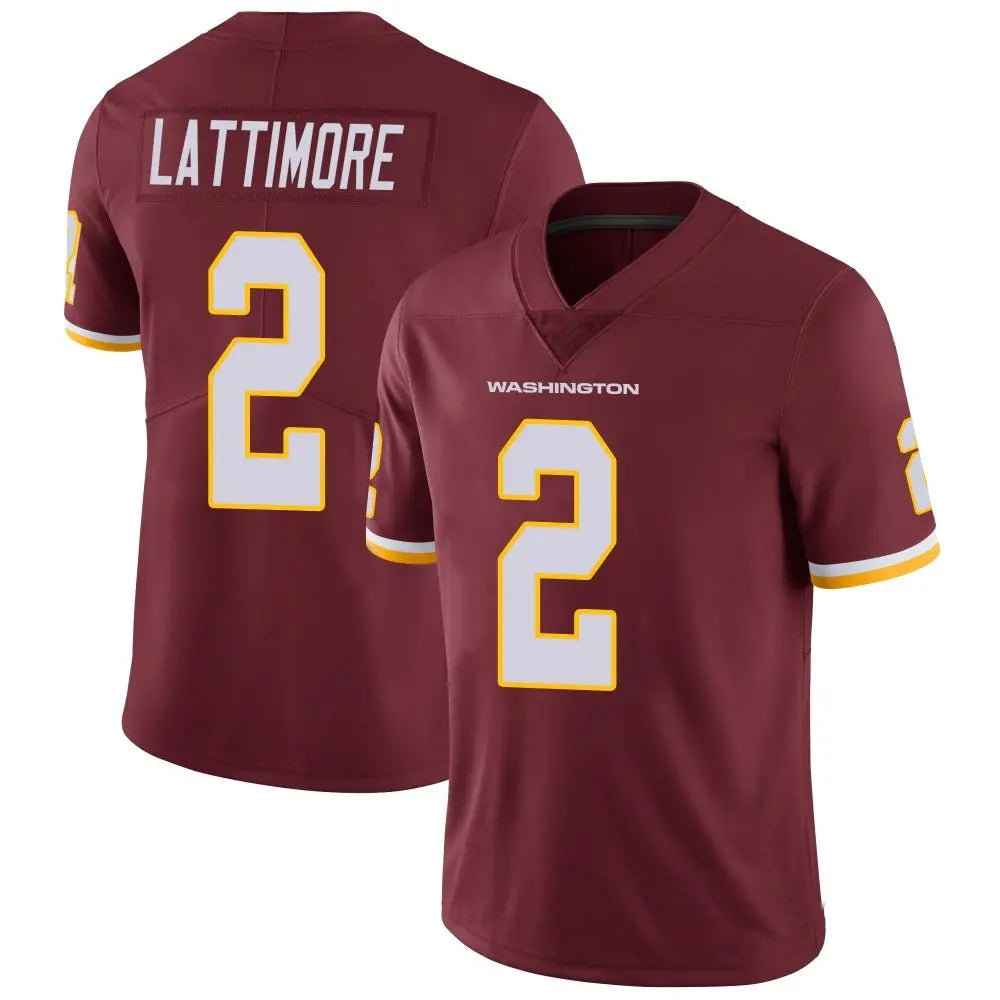 Custom #2 Burgundy WAS Football Shirt Top