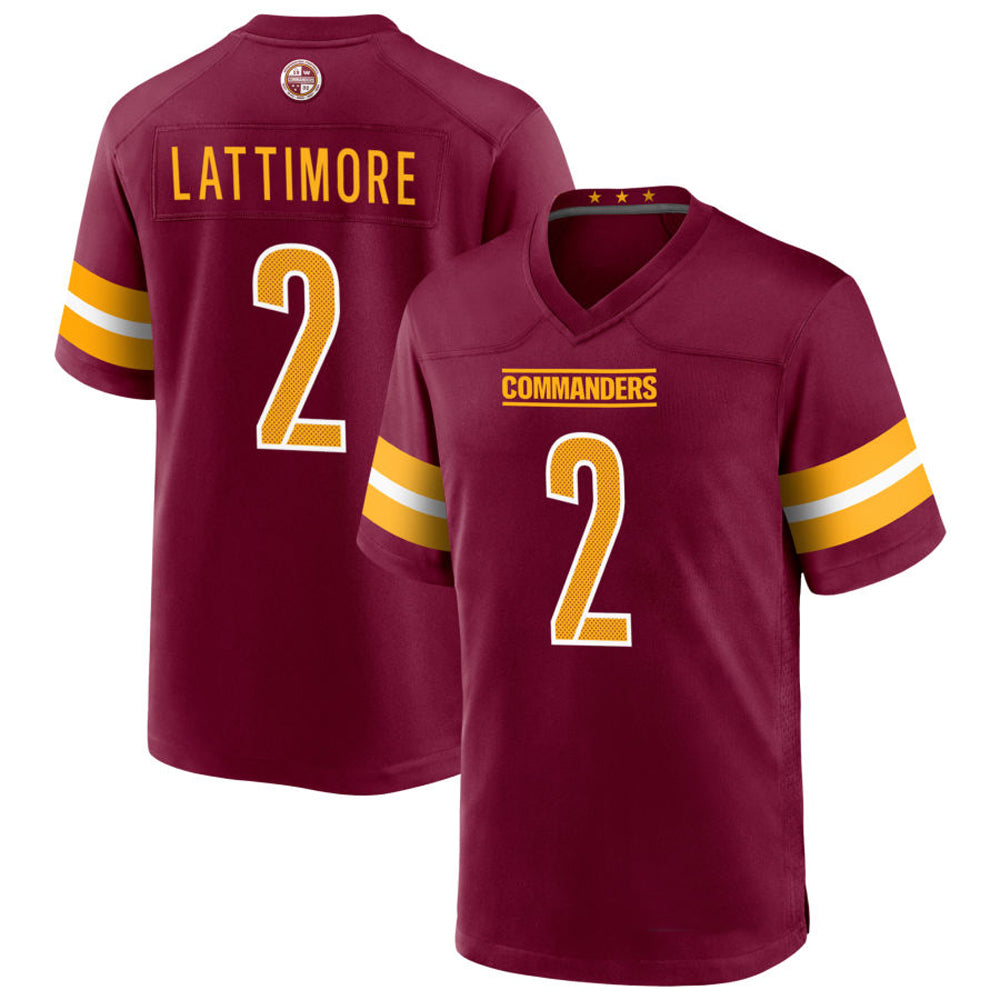 Custom #2 Burgundy WAS Football Shirt Top