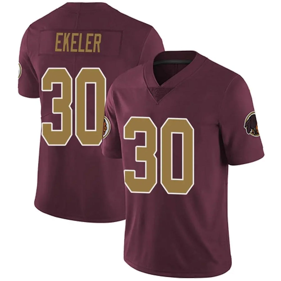 Custom #30 Burgundy WAS Football Shirt Top