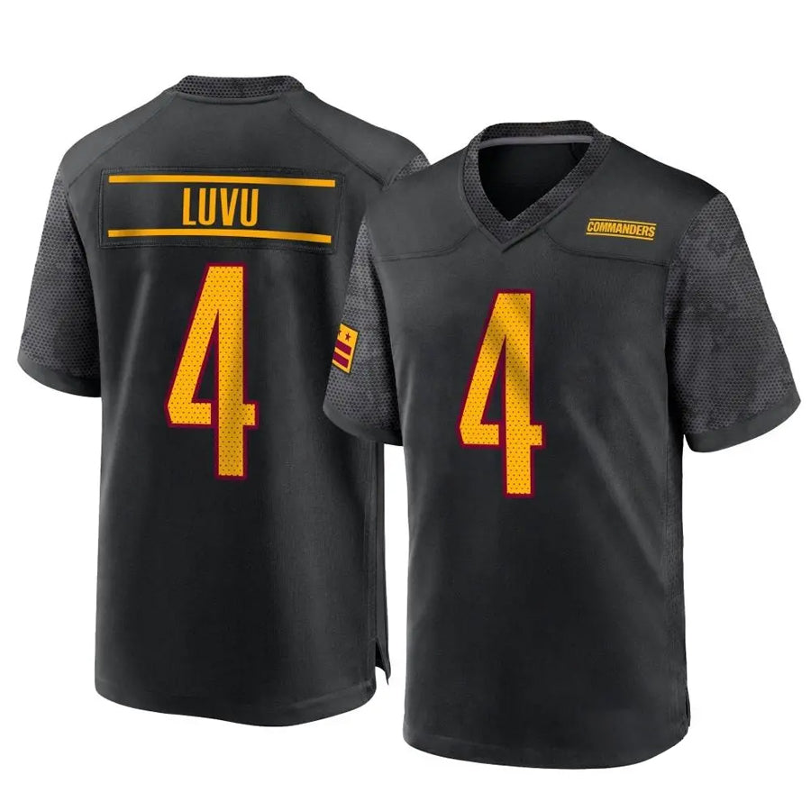 Custom #4 Black WAS Football Shirt Top