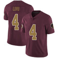 Custom #4 Burgundy WAS Football Shirt Top