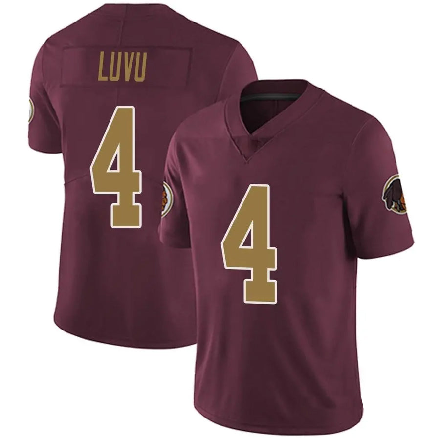 Custom #4 Burgundy WAS Football Shirt Top