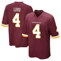 Custom #4 Burgundy WAS Football Shirt Top