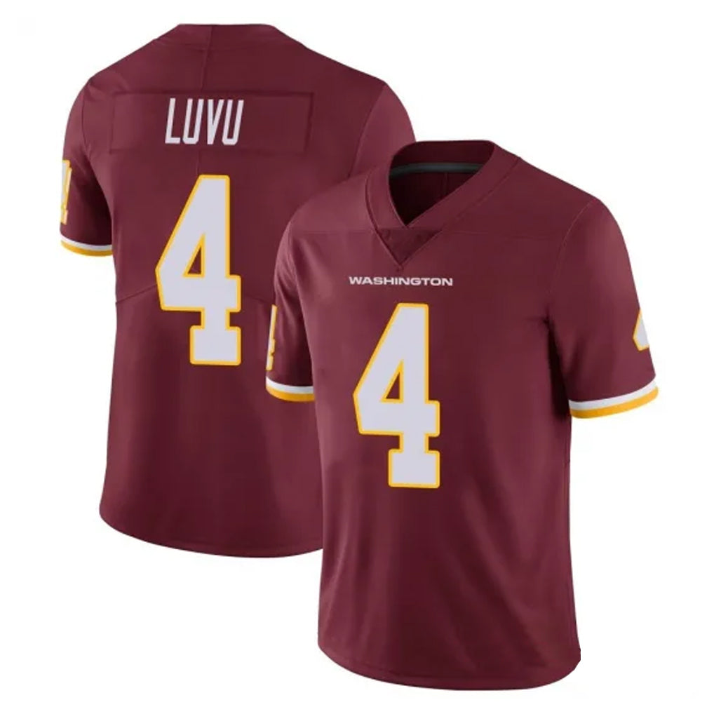 Custom #4 Burgundy WAS Football Shirt Top