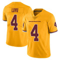 Custom #4 Gold WAS Football Shirt Top