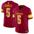 Custom #5 Burgundy WAS Football Shirt Top