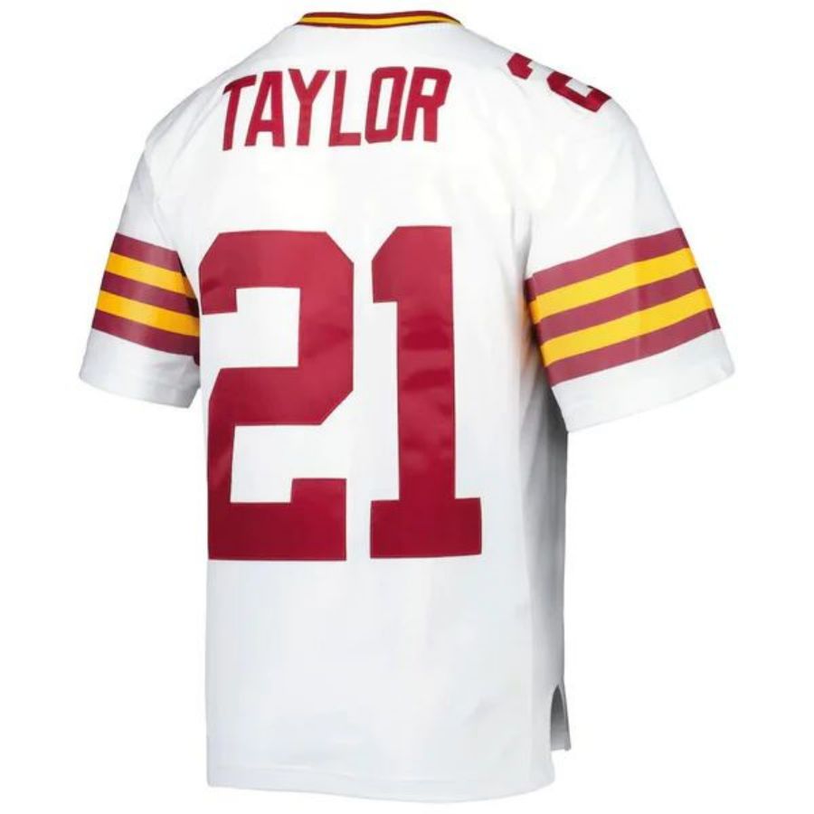 Custom #21 White 2007 WAS Football Shirt Top