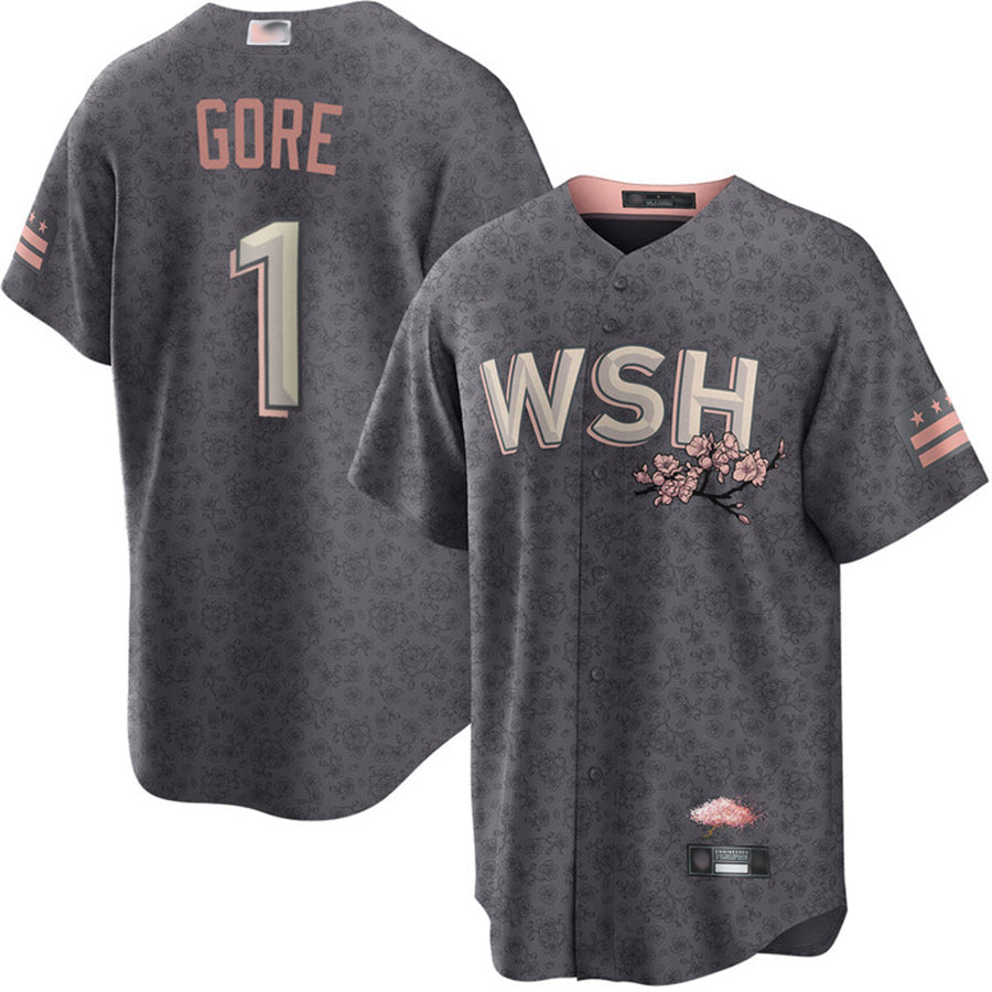 Custom #1 Gray City Connect WSH Baseball Shirt Top
