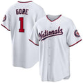 Custom #1 White WSH Baseball Shirt Top
