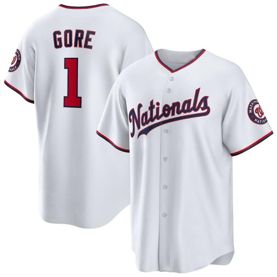 Custom #1 White WSH Baseball Shirt Top