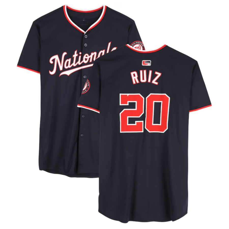 Custom #20 Navy WSH Baseball Shirt Top