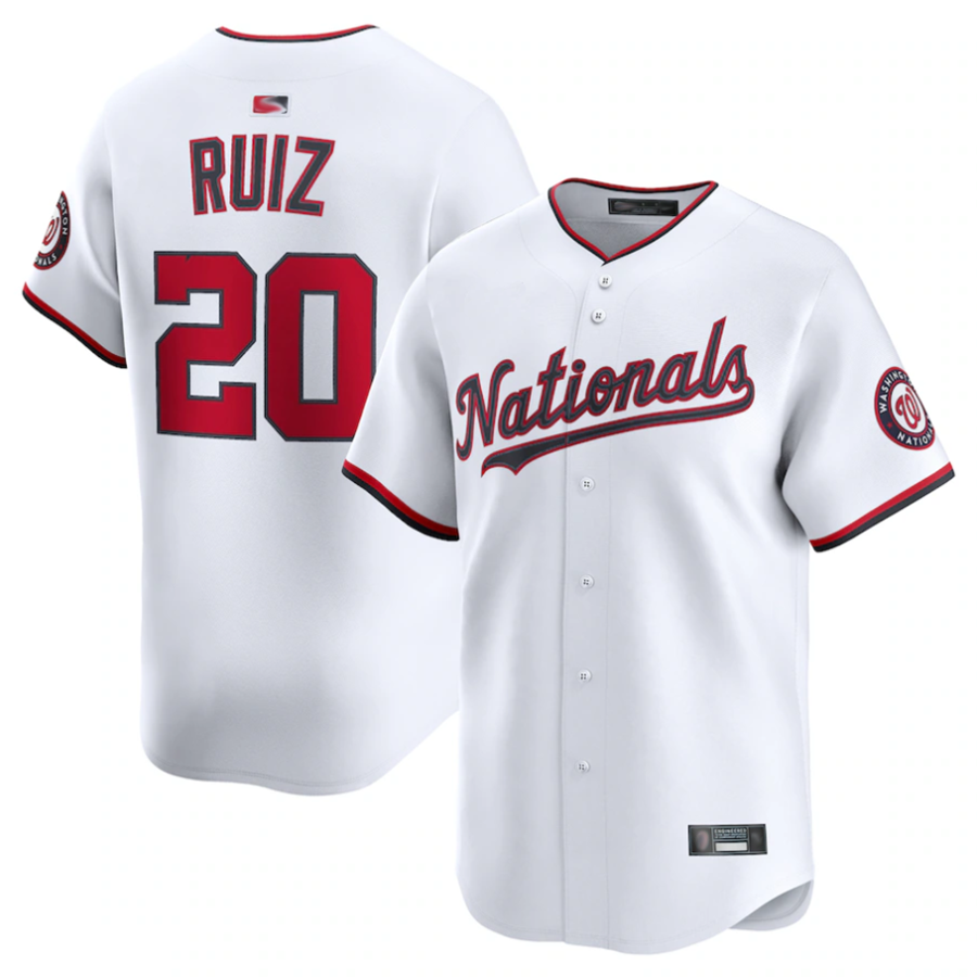 Custom #20 White WSH Baseball Shirt Top