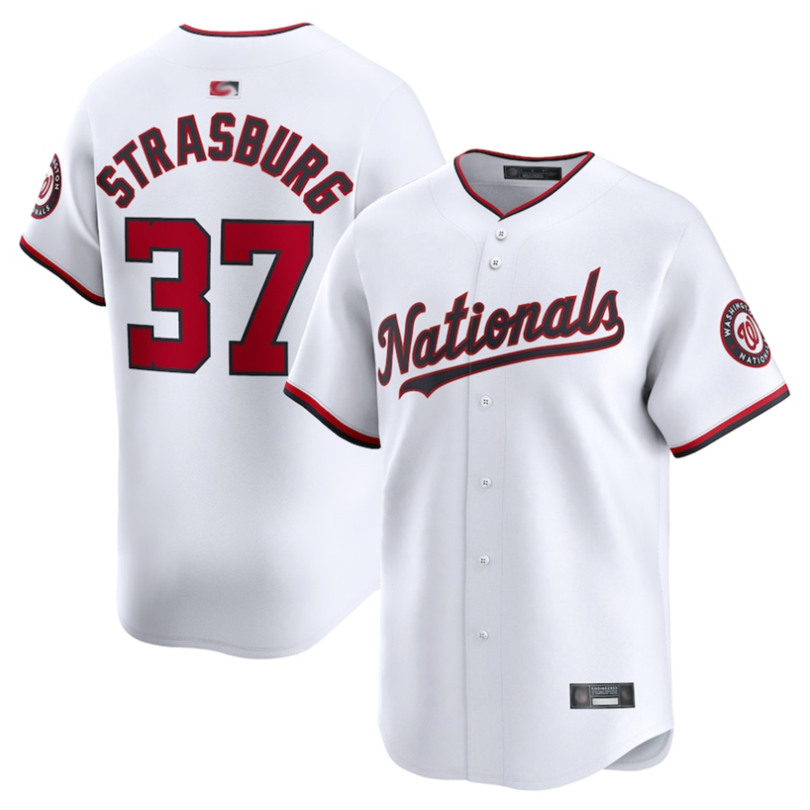 Custom #37 White WSH Baseball Shirt Top