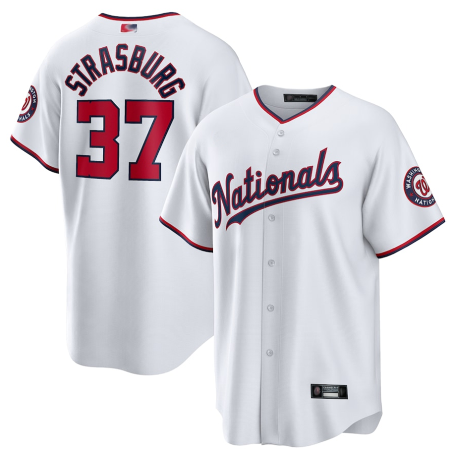 Custom #37 White WSH Baseball Shirt Top