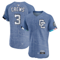 Custom #3 Blue City Connect WSH Baseball Shirt Top