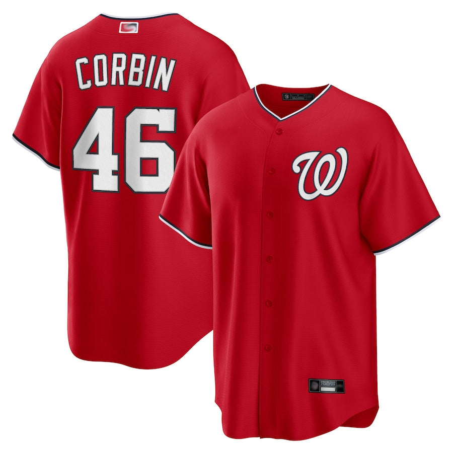 Custom #46 Red WSH Baseball Shirt Top