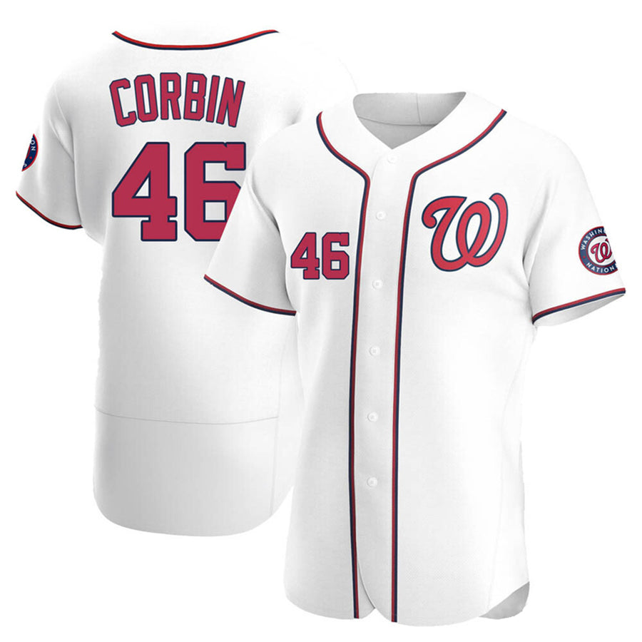 Custom #46 White WSH Baseball Shirt Top