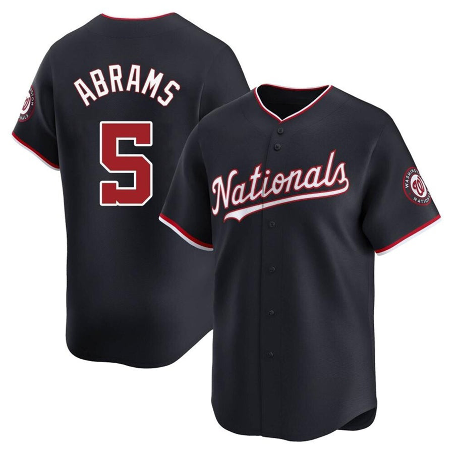 Custom #5 Navy Blue WSH Baseball Shirt Top
