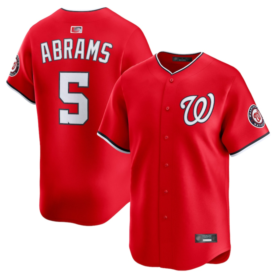 Custom #5 Red WSH Baseball Shirt Top