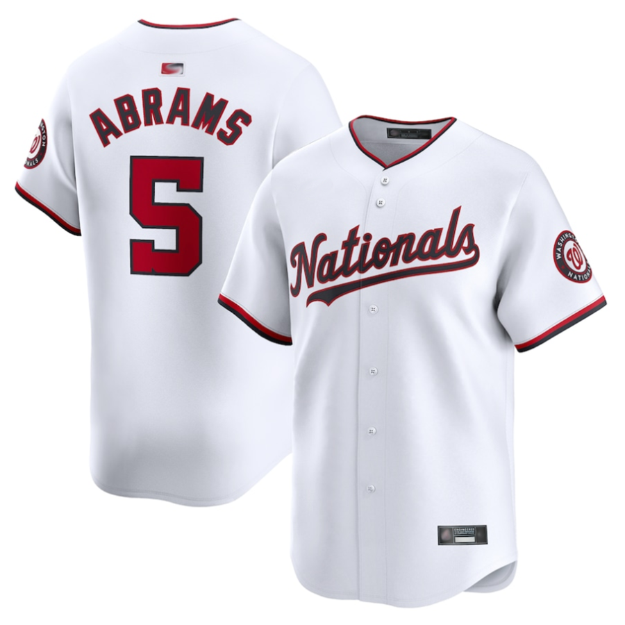 Custom #5 White WSH Baseball Shirt Top