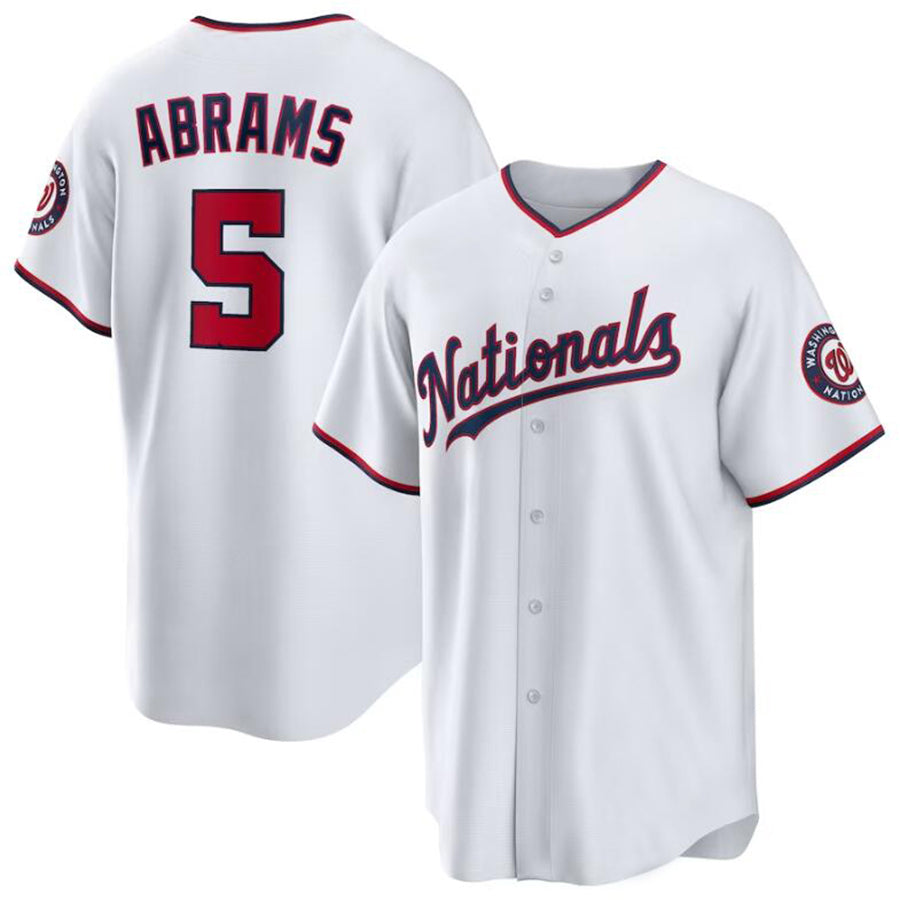 Custom #5 White WSH Baseball Shirt Top