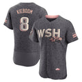 Custom #8 Gray City Connect WSH Baseball Shirt Top