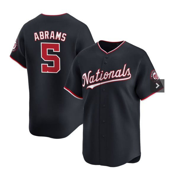 Custom #5 Navy WSH Baseball Shirt Top