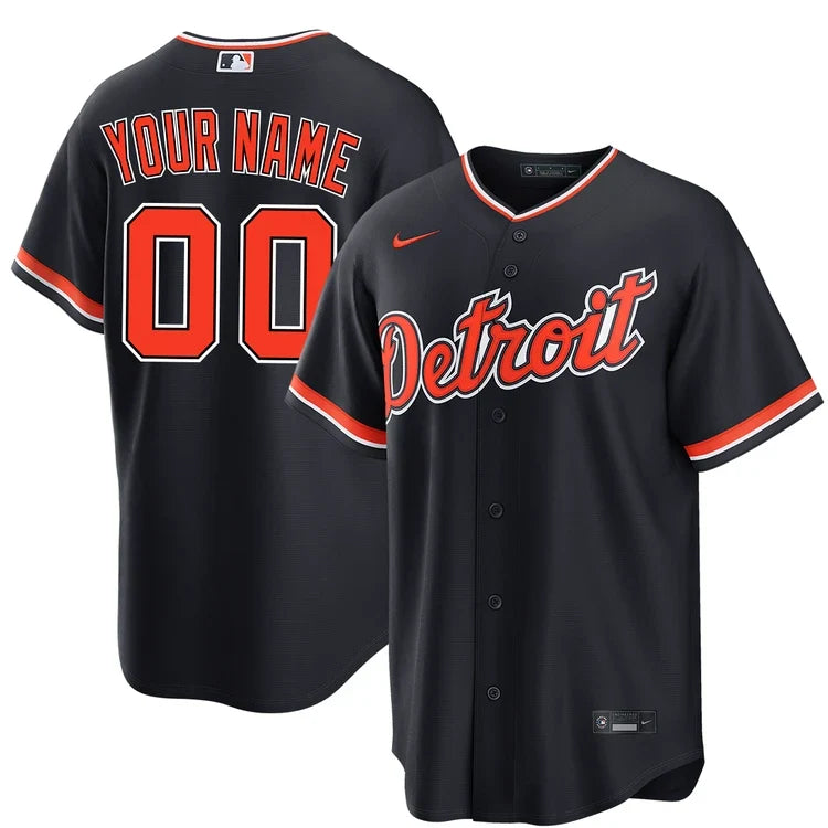 Custom Detroit Tigers Alternate Jersey - Navy